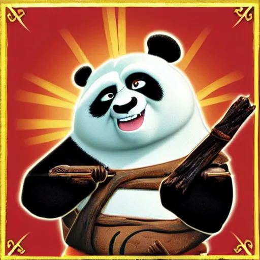 Image similar to religious icon of kung fu panda