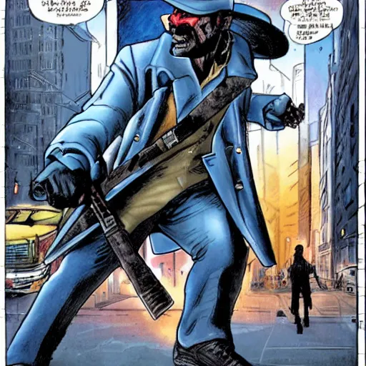 Prompt: cad bane in new york city by michael bay