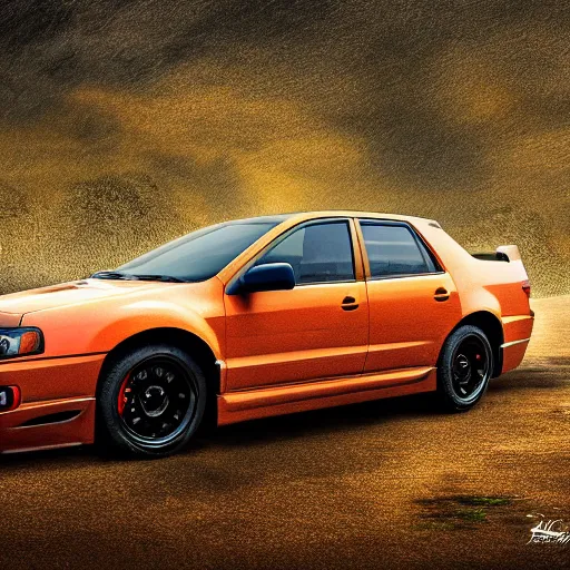 Prompt: velociraptor mongoliensis velociraptor in the style of wrx impreza, hdr 8 k