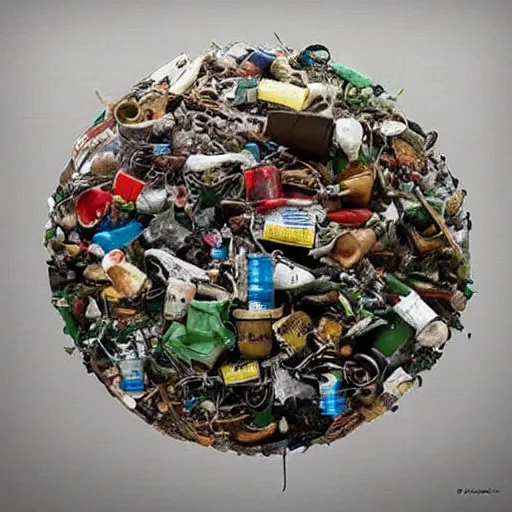 Image similar to “nature made of garbage”