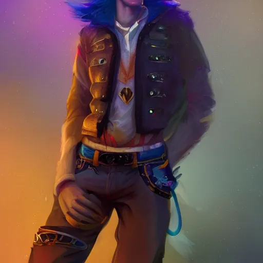 Image similar to wide angle beautiful full body portrait of a cute male anthropomorphic anthro border collie fursona wearing cowboy outfit in a neon metropolis, character design by charlie bowater, henry asencio, and ross tran, furry art, furaffinity, beautiful, glamor pose, detailed, aesthetic, trending on artstation