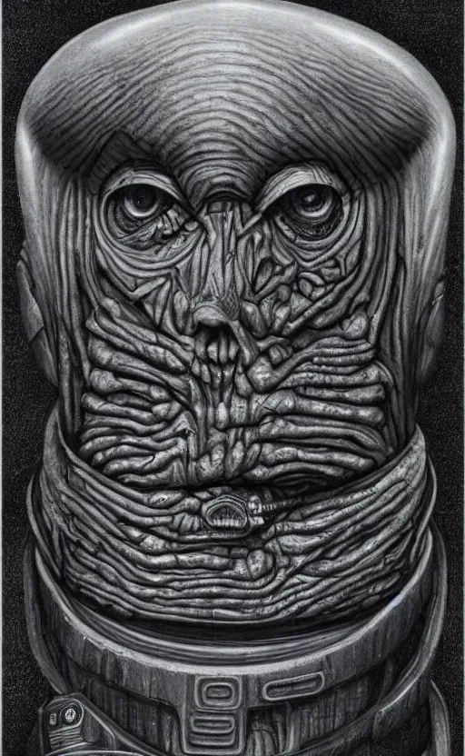 Prompt: portrait of quark from deep space 9, hr giger, 8 k, fantasy, dark, highly detailed