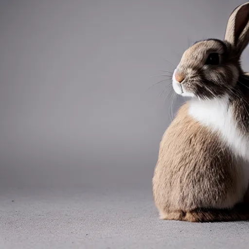 Image similar to a cute bunny sitting on a tire, studio photo, high quality