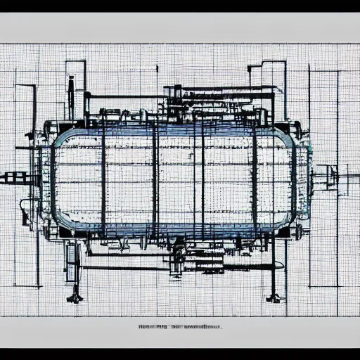 Image similar to blueprints for a nuclear reactor