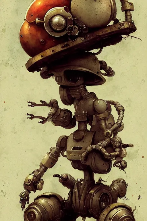 Prompt: kid robot toy design | esoteric symbolism | jean - baptiste monge, esao andrews, bastien lecouffe - deharme, tim jacobus, ken currie | ultra - detailed realism, soft cinematic lighting, hi - fructose, artstation, high - quality, ink watercolors wes anderson poster art