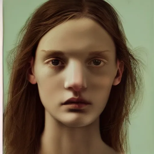 Prompt: portrait of a beautiful girl by vanessa beecroft