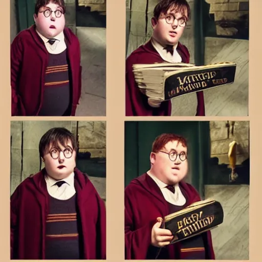 Prompt: obese harry potter