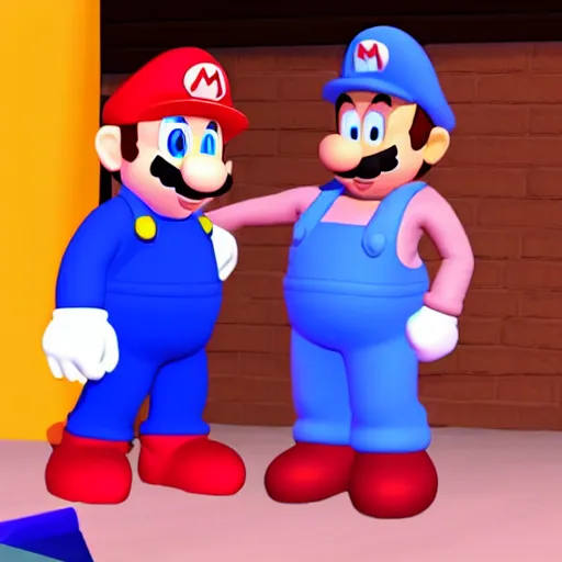 Image similar to a still of the eric andre show, super mario 6 4 graphics