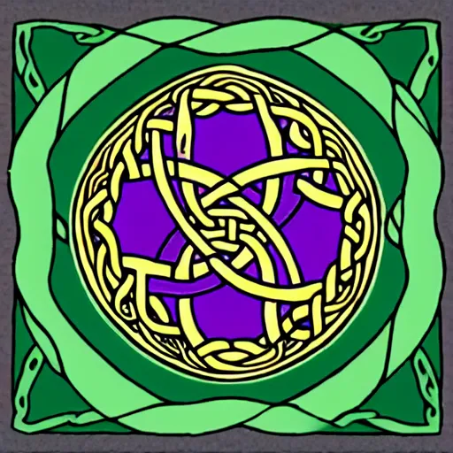 Image similar to purple tentacles forming into a celtic knot