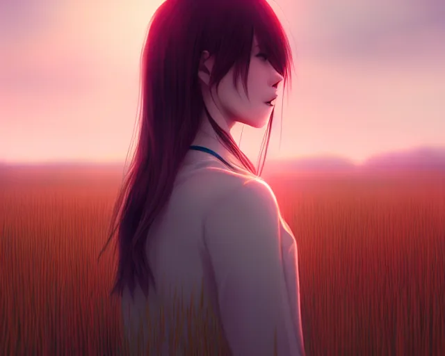 Image similar to a field at dawn, illustrated by wlop, extremely detailed, 8 k, trending on pixiv, cinematic lighting, beautiful