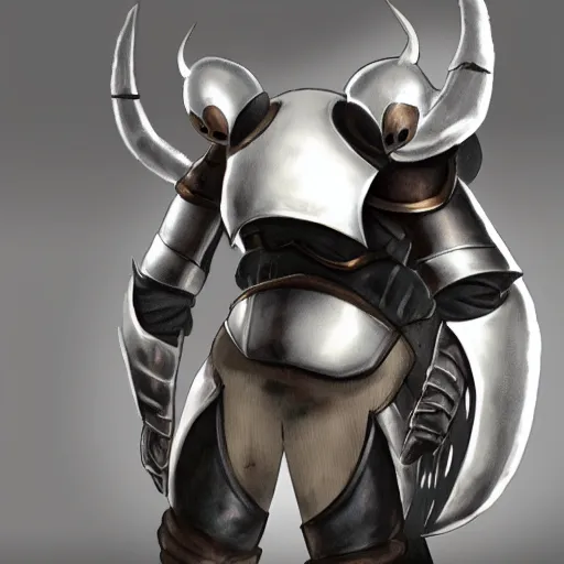 Image similar to human wearing hollow knight armor