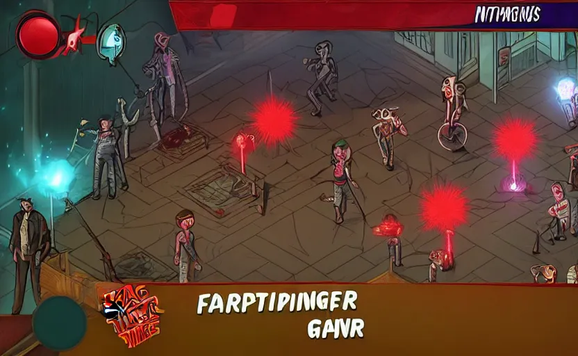 Image similar to stranger things vecna's mind flayer farming mobile game screenshot gameloft