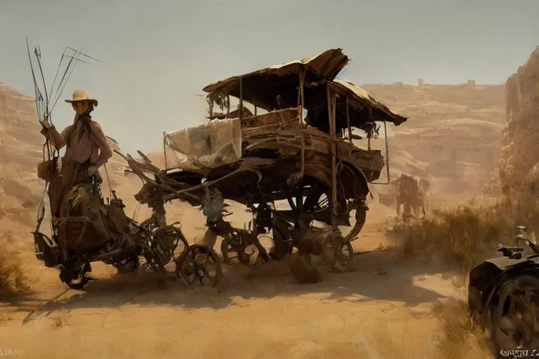 Image similar to oil painting of a silt strider transport in dusty wild west street, art by anders zorn, wonderful masterpiece by greg rutkowski, beautiful cinematic light, american romanticism by greg manchess, jessica rossier