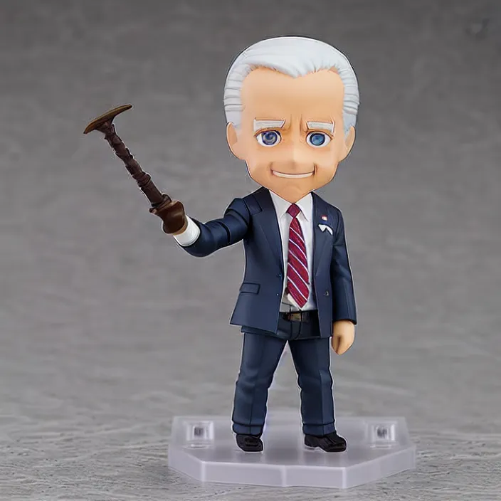 Image similar to anime nendoroid of joe Biden, fantasy, figuring