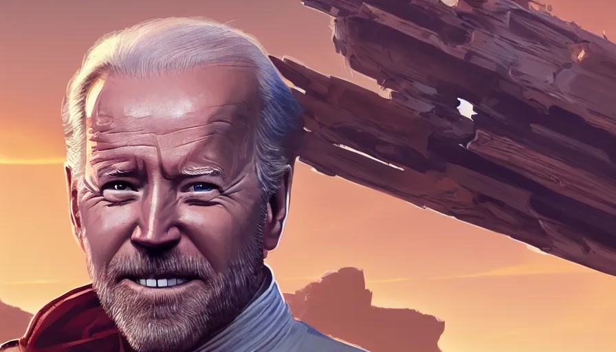 Image similar to joe biden is obi - wan kenobi, billboard image, hyperdetailed, artstation, cgsociety, 8 k