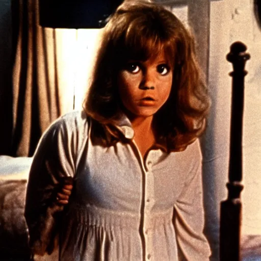 Image similar to linda blair in the exorcist (1973)