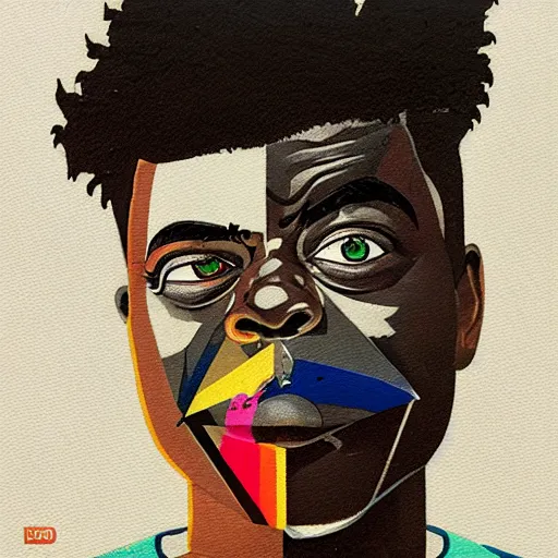 Prompt: KodakBlack Super Gremlin profile picture by Sachin Teng, asymmetrical, Organic Painting , Matte Painting, geometric shapes, hard edges, graffiti, street art:2 by Sachin Teng:4