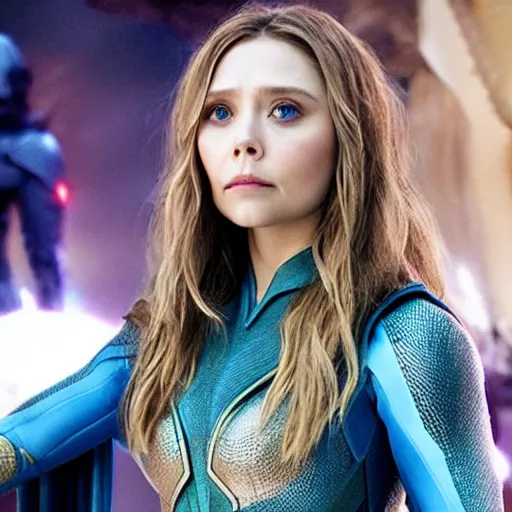 Image similar to Elizabeth Olsen as Medus