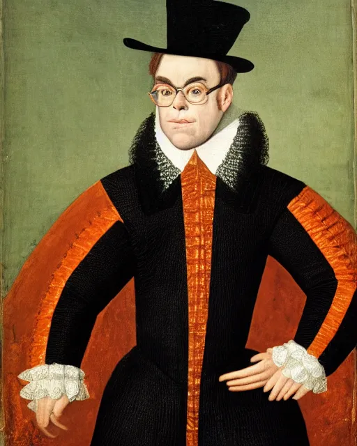 Prompt: a 1 6 0 0 s portrait of elton john