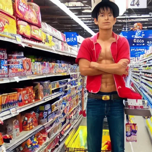 Image similar to luffy in Walmart