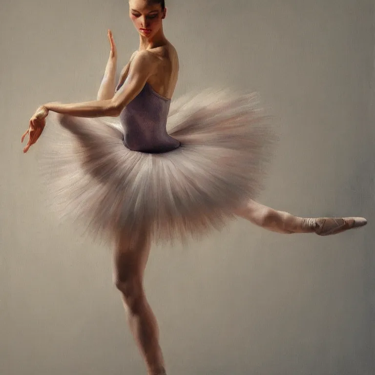 Image similar to a beautiful masterpiece painting of a ballet dancer by juan gimenez, award winning, trending on artstation,