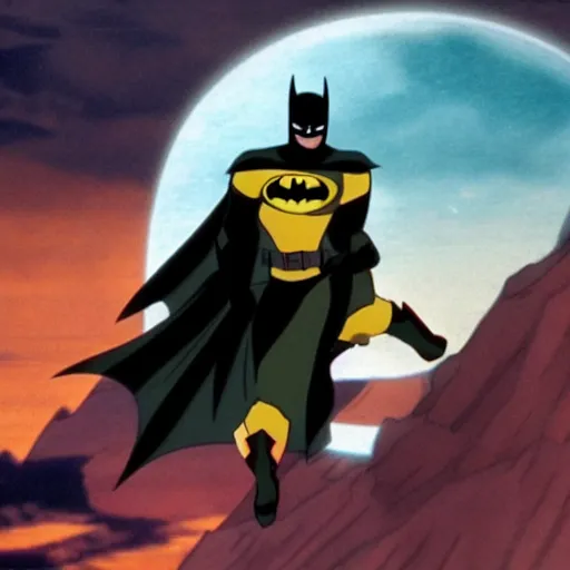 Image similar to Film still of Batman, from Avatar: The Last Airbender (2005 TV Show)