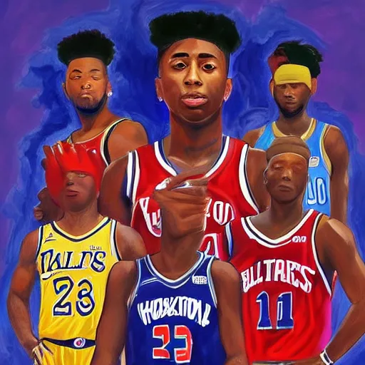 Image similar to NBA youngboy Painting 4k Quality