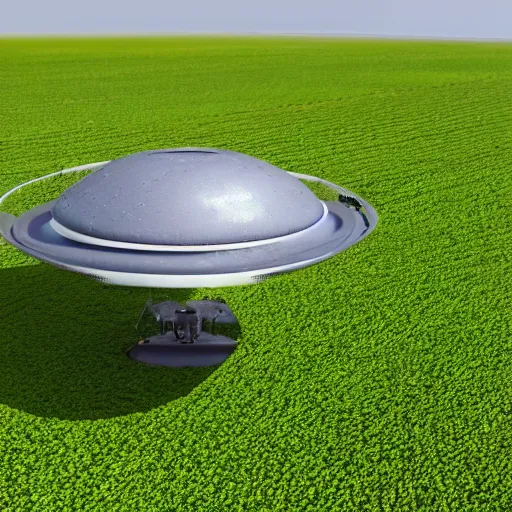 Prompt: UFO flying over a farmland, landscape, highly detailed, sharp focus, octane render, illustration, 8k