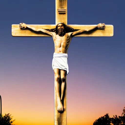 Prompt: corporate memphis crucifixion jesus christ