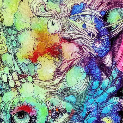 Image similar to “ yoshitaka amano color palette ”