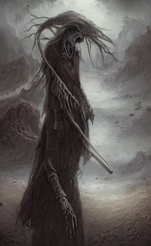 Image similar to the grime reaper of lost sand by seb mckinnon