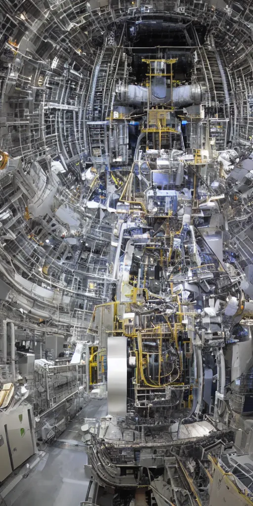 Image similar to reactor of controllable nuclear fusion power station.