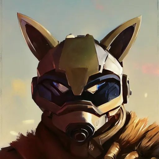 Image similar to greg manchess portrait painting of armored rocket raccoon as overwatch character, medium shot, asymmetrical, profile picture, organic painting, sunny day, matte painting, bold shapes, hard edges, street art, trending on artstation, by huang guangjian and gil elvgren and sachin teng