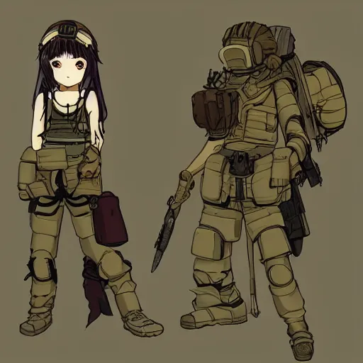 Prompt: desert punk anime