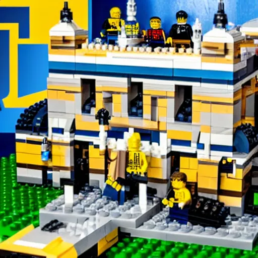 Image similar to mar - a - lago fbi raid lego set