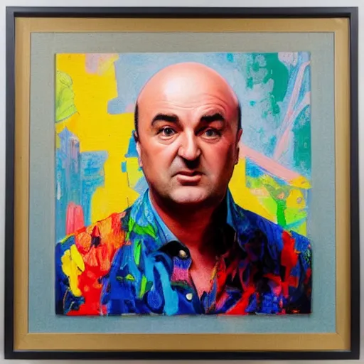 Prompt: kevin o'leary paintings, exposed in museums