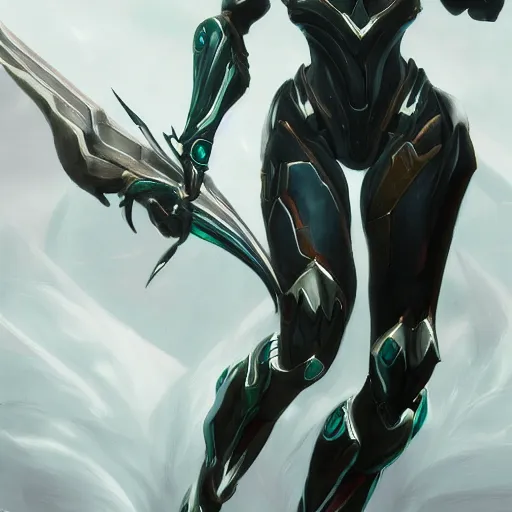 Prompt: Stunning painting close-up of Saryn Prime warframe doing an elegant pose, high quality digital, deviantart, artstation