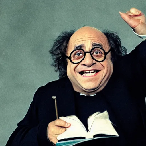 Image similar to danny devito as harry potter
