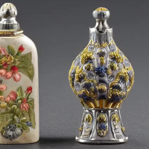 Prompt: french perfume bottles, c. 1 8 9 0 s - 1 9 3 0 s.