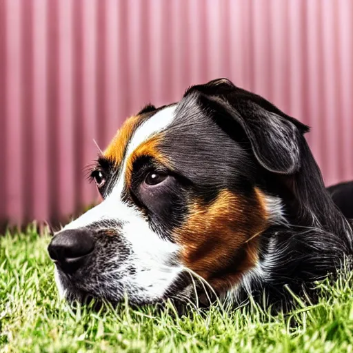 Prompt: a dog contemplating the meaning of life