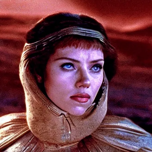 Image similar to a still of Scarlett Johansson in Dune (1984)