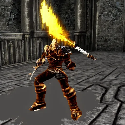 Prompt: Dark Souls in ps1 style