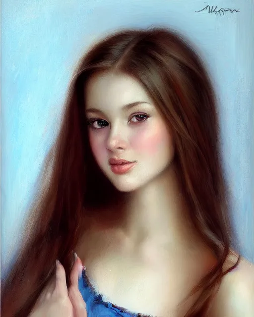 Prompt: A beautiful girl by Mark Arian