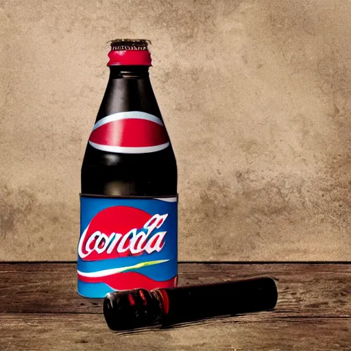 Image similar to a bottle of conka cola, marketing promo photo