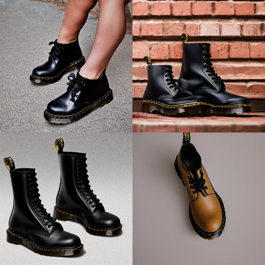 Prompt: Doc Martens shoe as a highheel