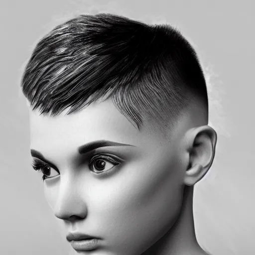 Image similar to fantsy haircut, detailed, photograph, award wining, red and white, trending on artstation, 4 k, neon highlights