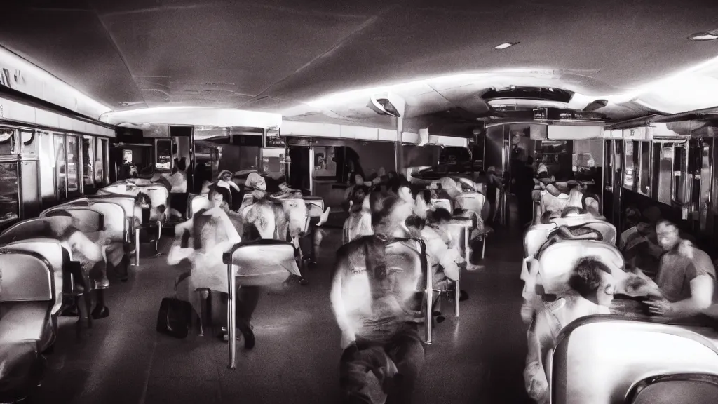 Image similar to infrared airline diner apparition