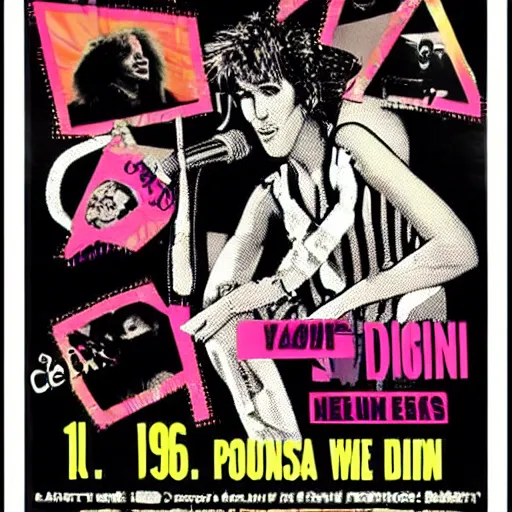 Image similar to 1 9 8 5 punk concert poster for celine dion