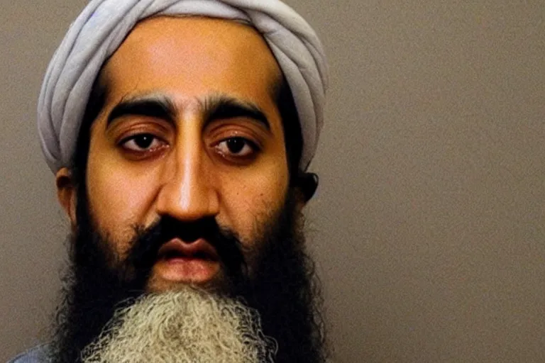 Image similar to mugshot of osama bin laden