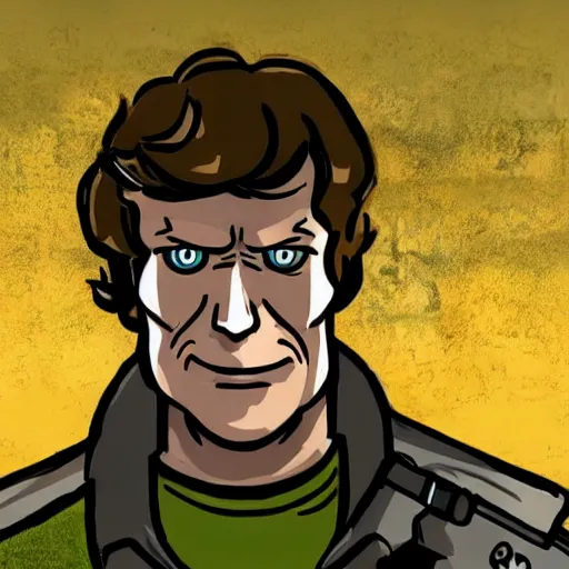 Image similar to Todd Howard in the style of fallout 3 game